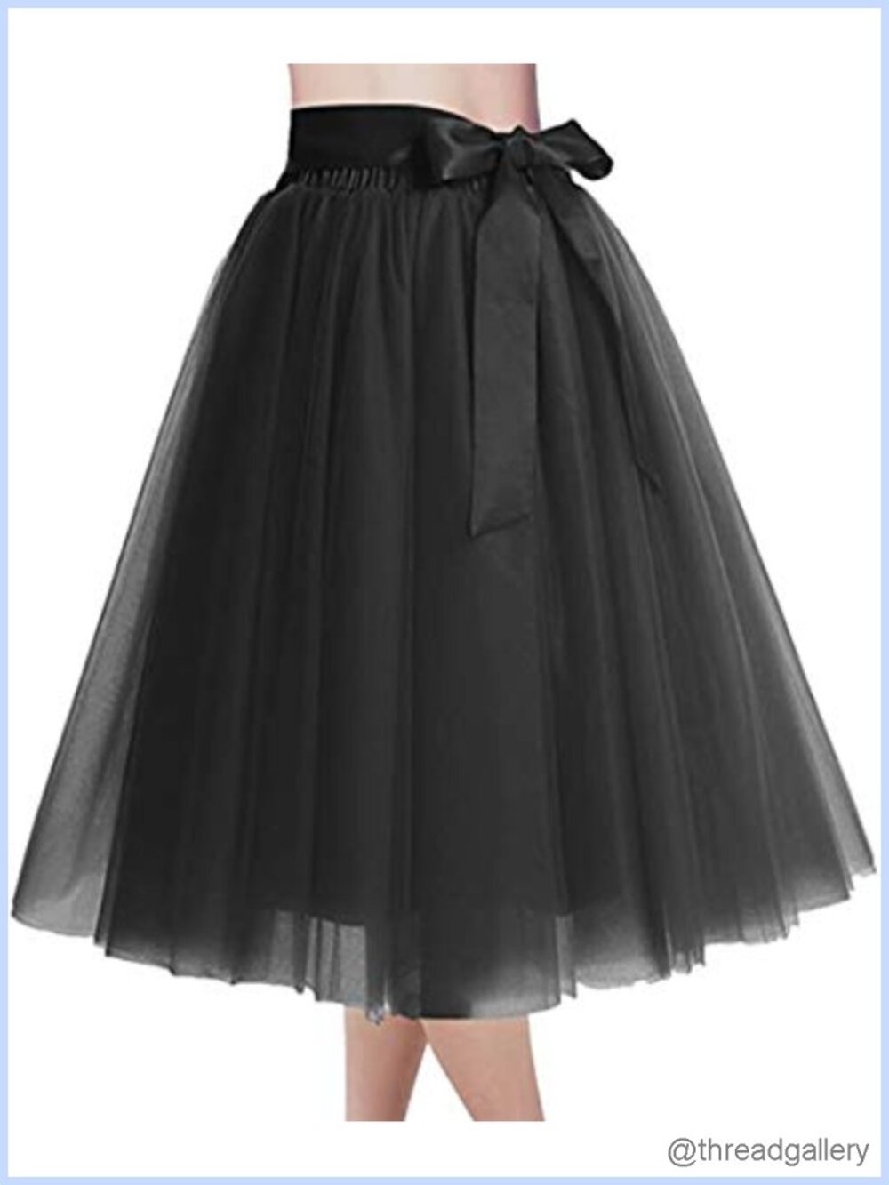 Plus Size A-Line Tulle Tutu Skirt Knee Length Wedding Prom Elastic Waist